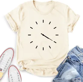 420 Shirt for Women Funny Clock Print Shirt Short Sleeve Loose Fit Tee Tops