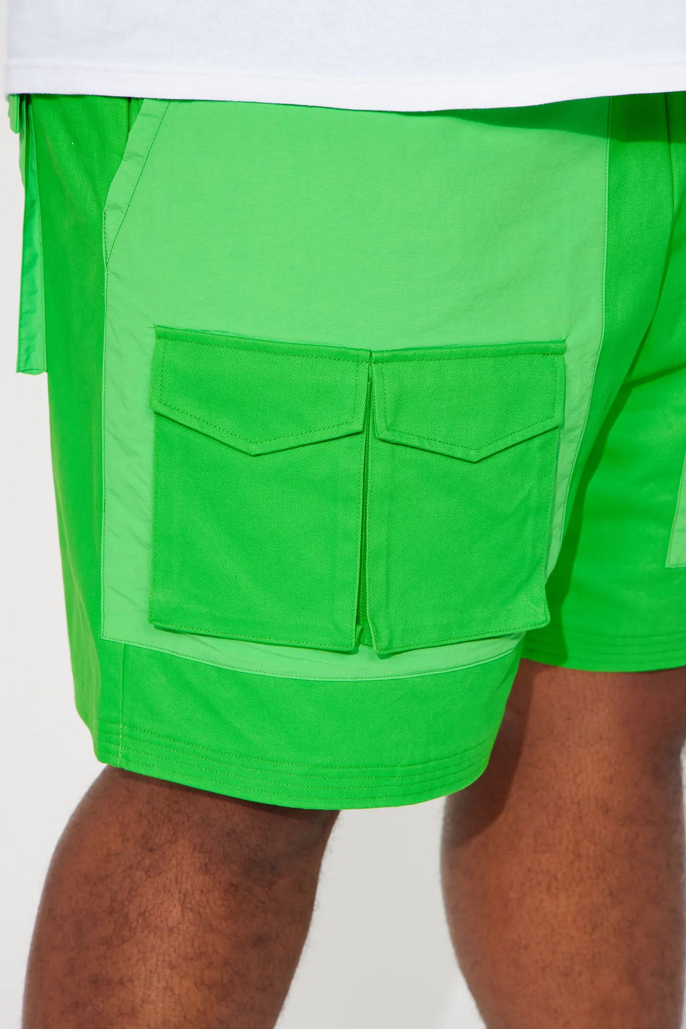 All Clips Utility Relaxed Cargo Shorts - Green