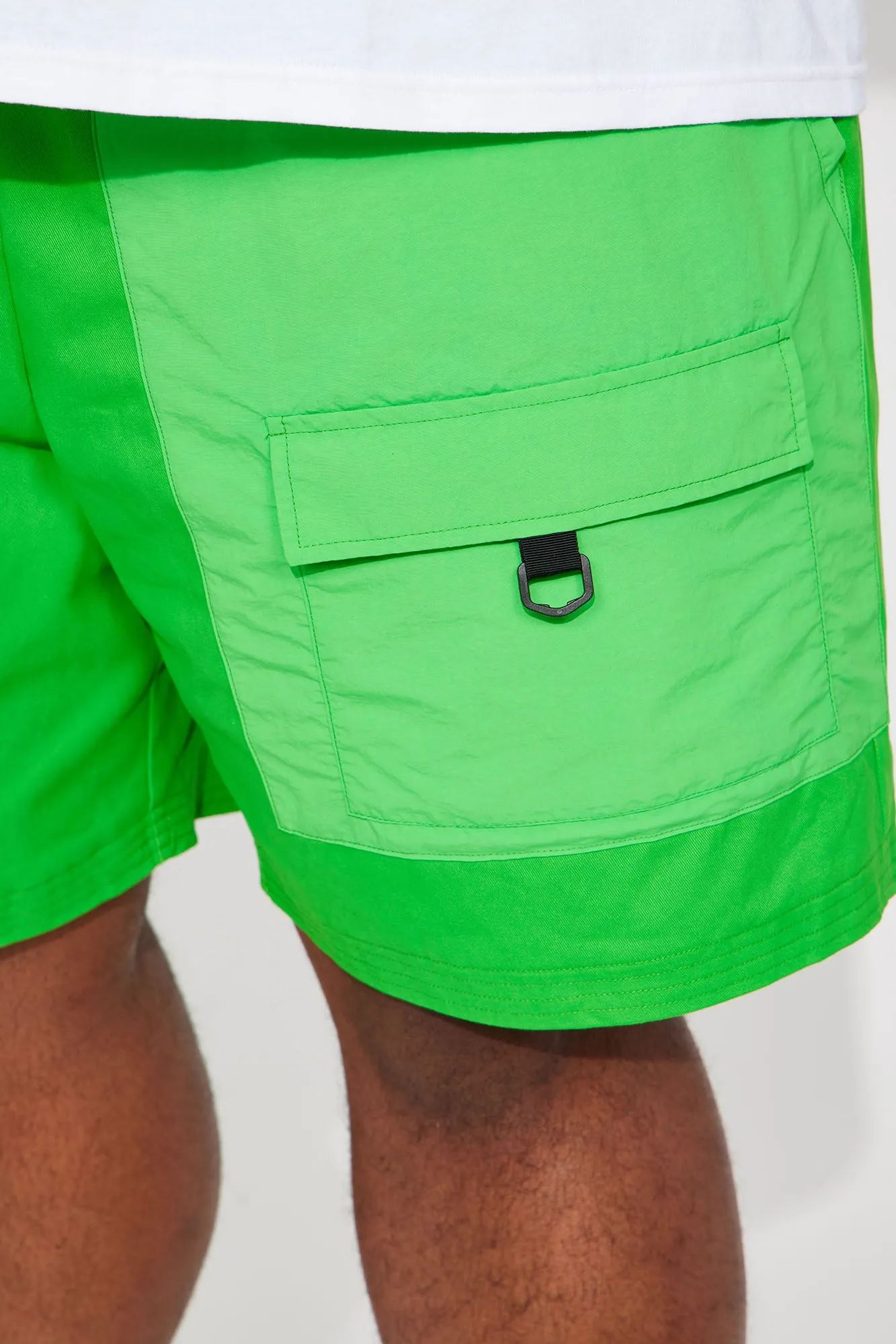 All Clips Utility Relaxed Cargo Shorts - Green