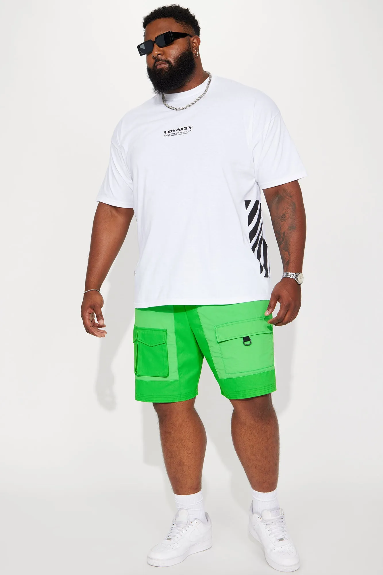 All Clips Utility Relaxed Cargo Shorts - Green