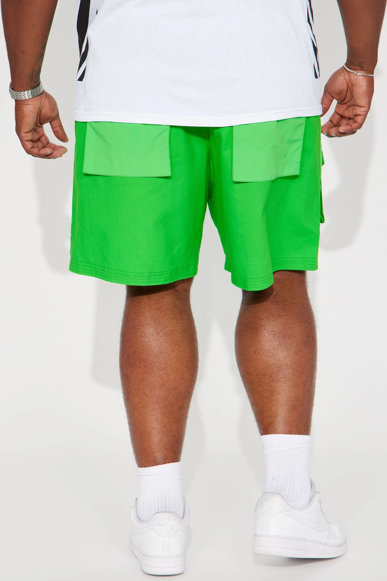 All Clips Utility Relaxed Cargo Shorts - Green