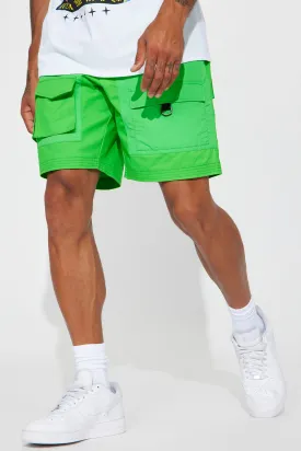 All Clips Utility Relaxed Cargo Shorts - Green