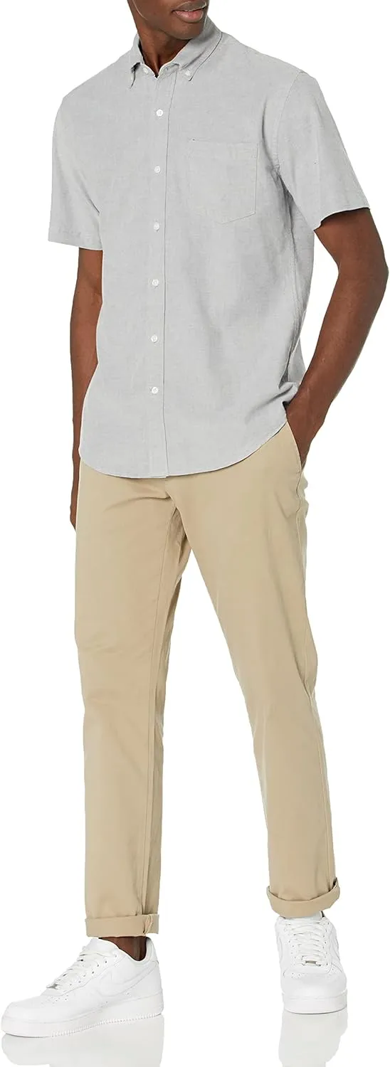 Amazon Essentials Oxford Shirts for Men - Regular-Fit, Short-Sleeve