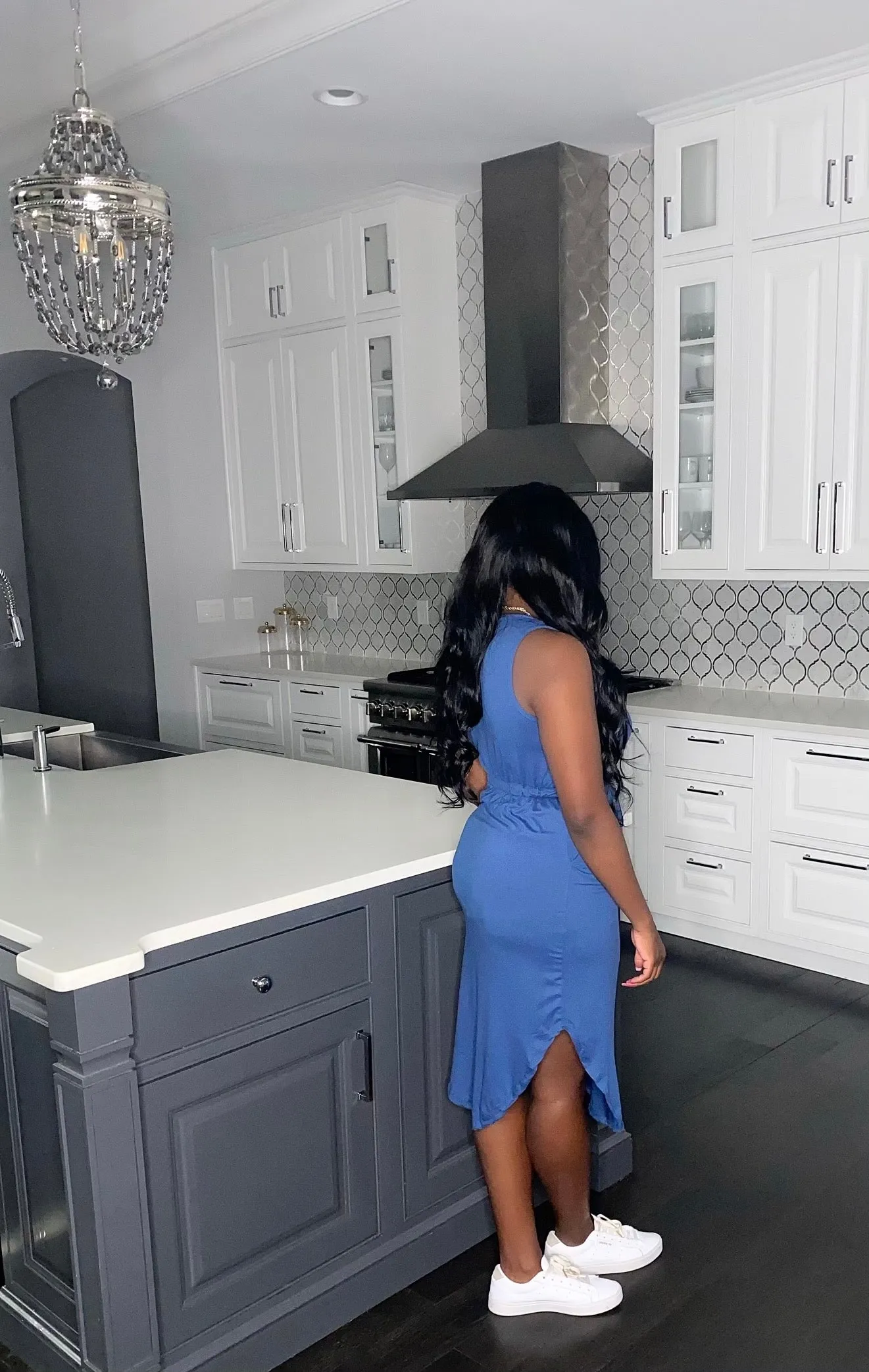 Basic Chill Day Midi Dress (Blue)