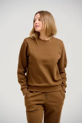Basic Crewneck Sweat - Brun