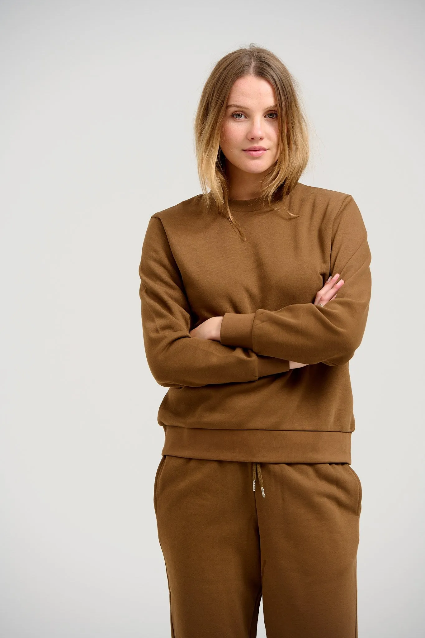 Basic Crewneck Sweat - Brun