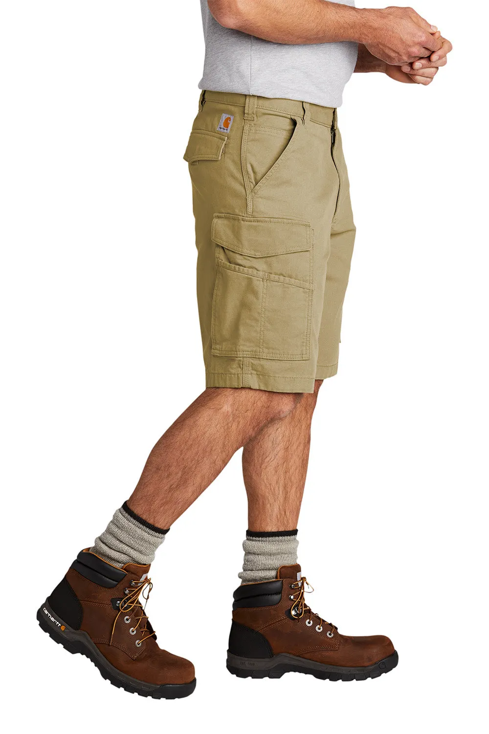 Carhartt Mens Rugged Flex Rigby Cargo Shorts w/ Pockets - Dark Khaki Brown - NEW