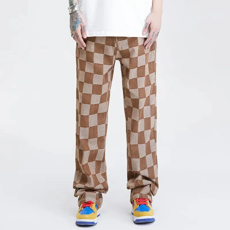 Checkered-Fit Sweatpants