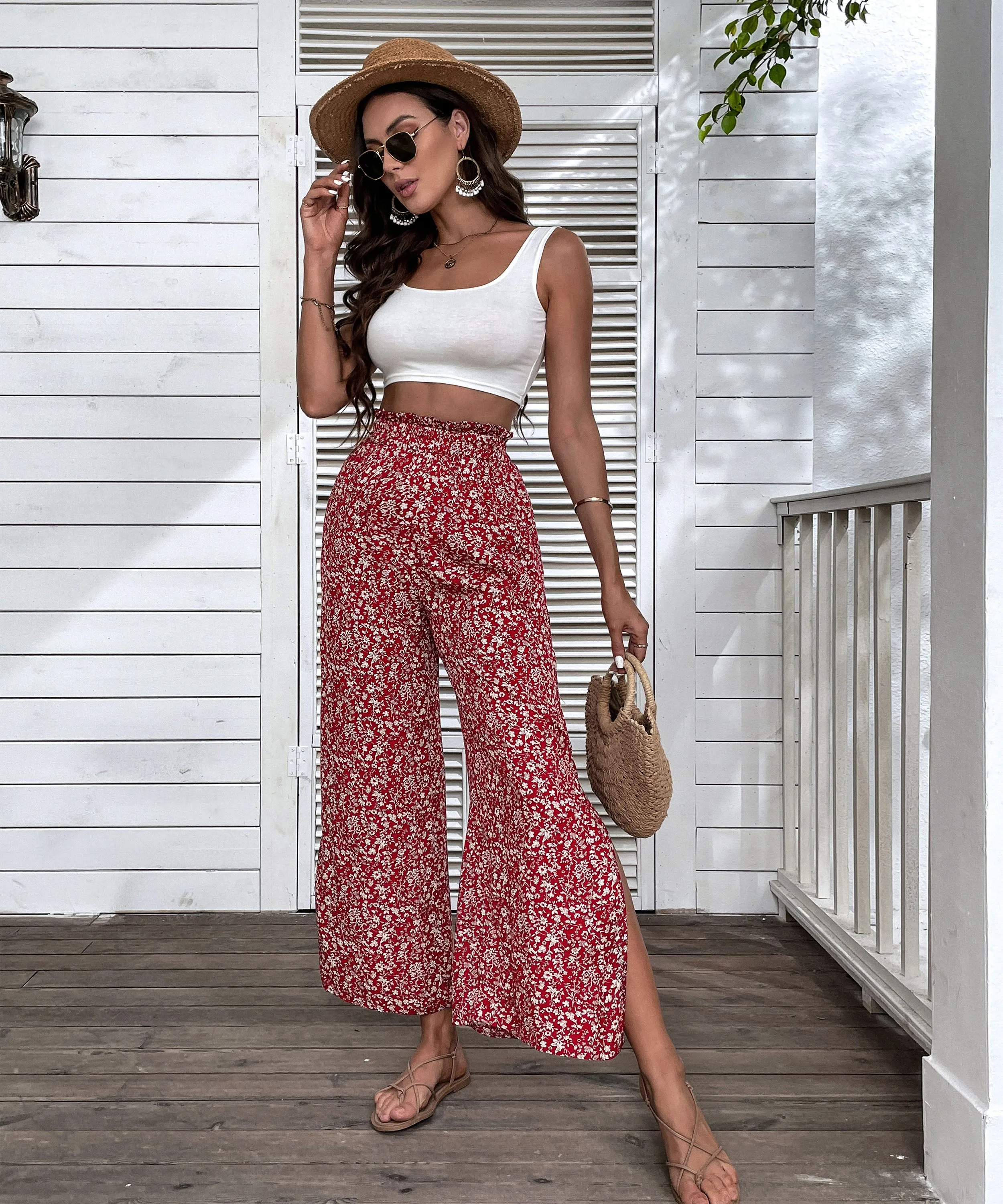 CHELO CULOTTES PANTS - RED PRINT