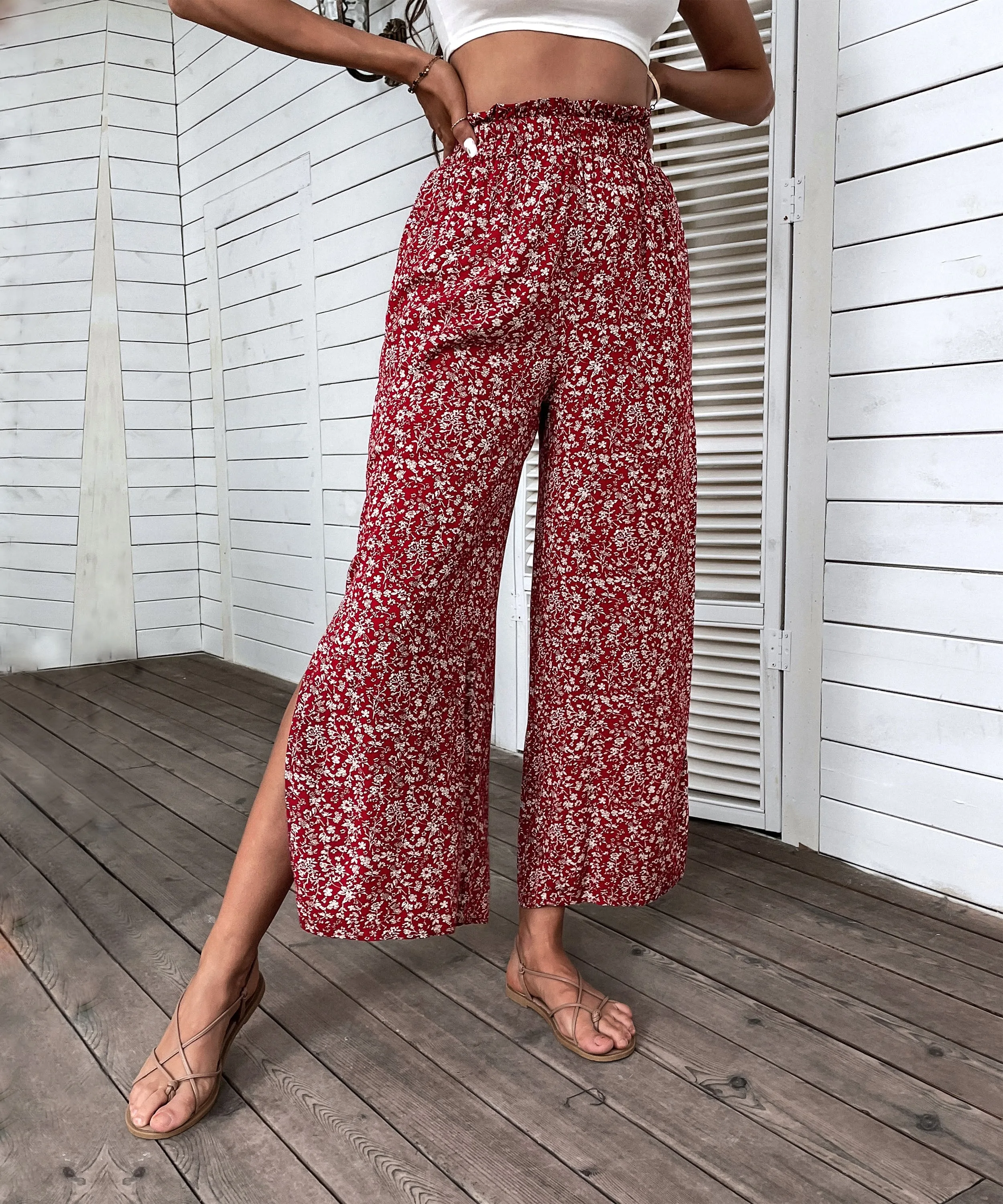 CHELO CULOTTES PANTS - RED PRINT