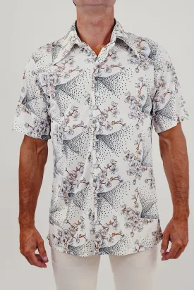 Cherry Blossom Print Button Up