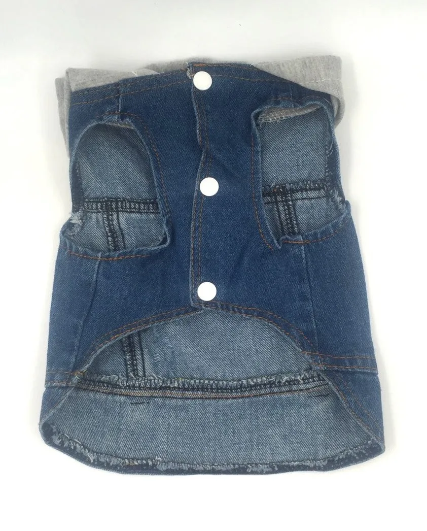 Classic Denim Vest with Hood