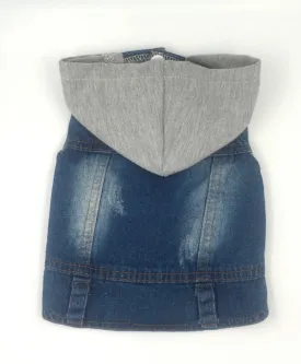 Classic Denim Vest with Hood