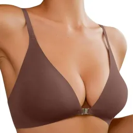 Daisy Bras for Women Comfort Front Close Sport Bra No Underwire Comfort Senior Bra Full Figure Seamless Bralette
