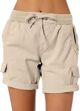 Dokotoo Womens Relaxed Fit High Waist Casual 4 Pocketed 2025 Hiking Outdoor Summer Shorts S-XL