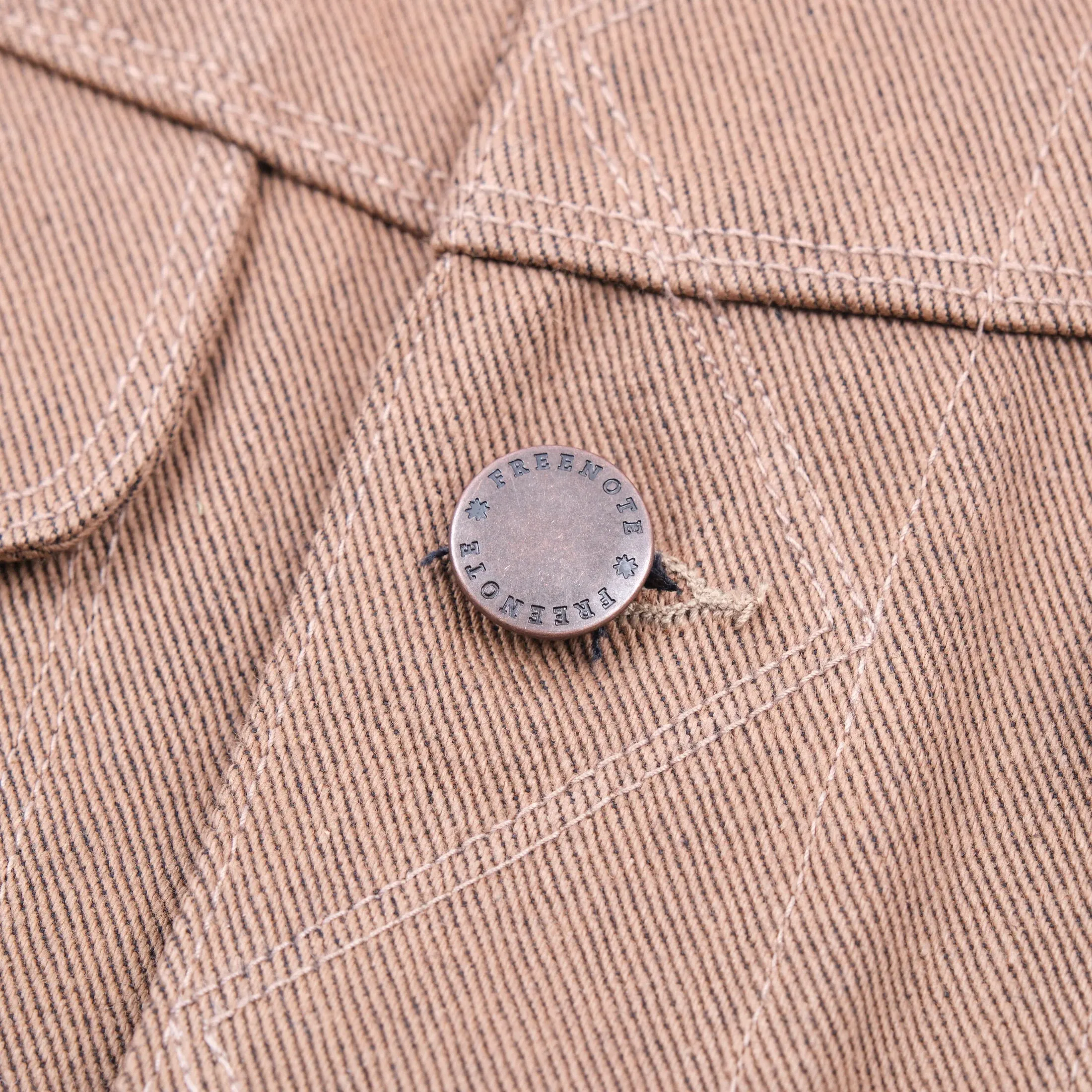 Freenote Cloth High Low Jacket - 15oz Light Brown Denim