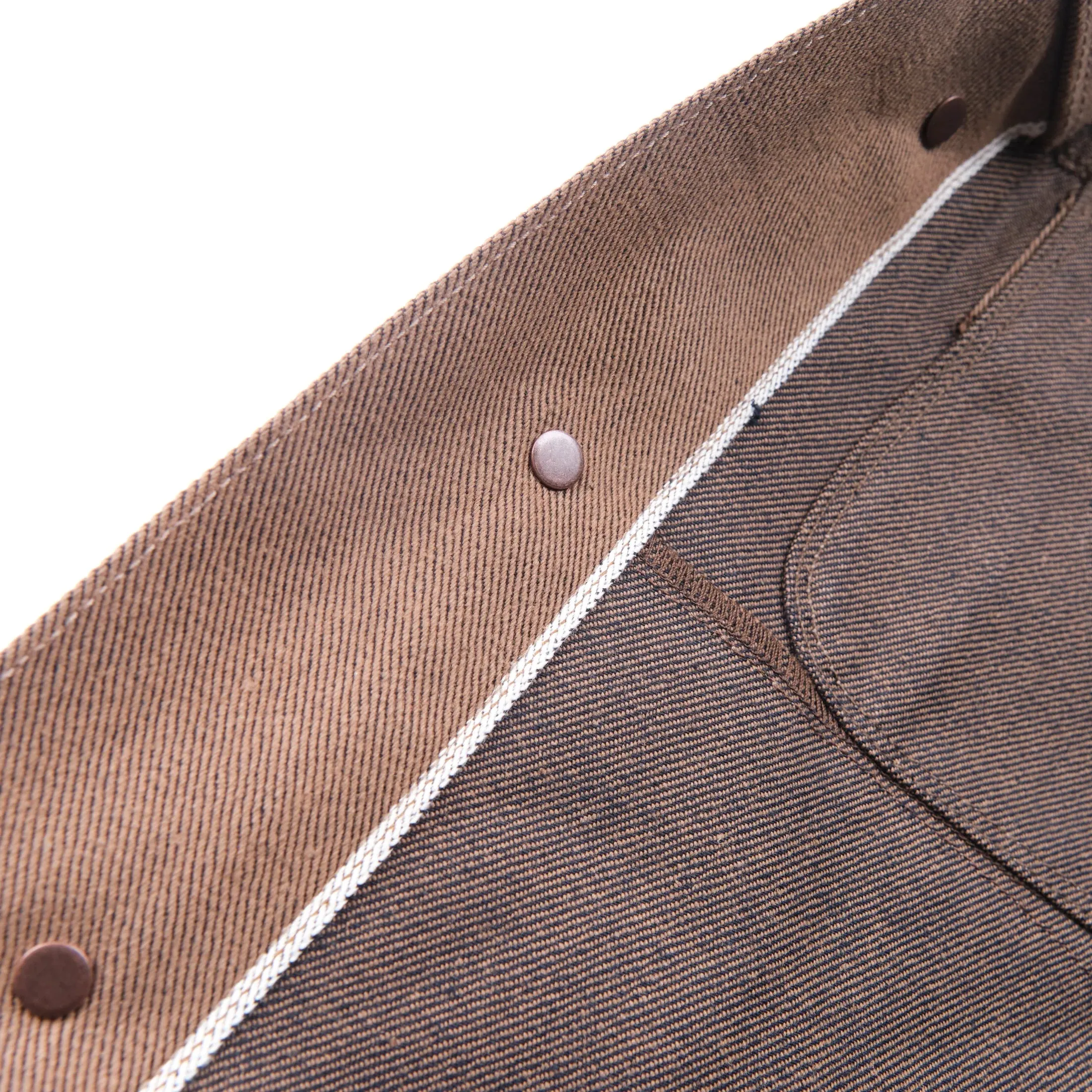 Freenote Cloth High Low Jacket - 15oz Light Brown Denim