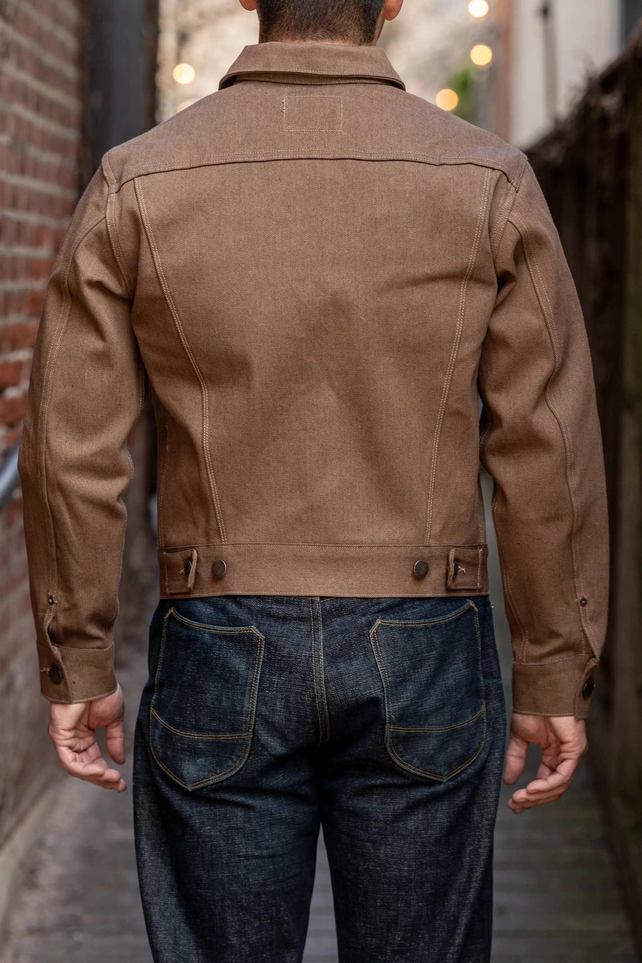 Freenote Cloth High Low Jacket - 15oz Light Brown Denim
