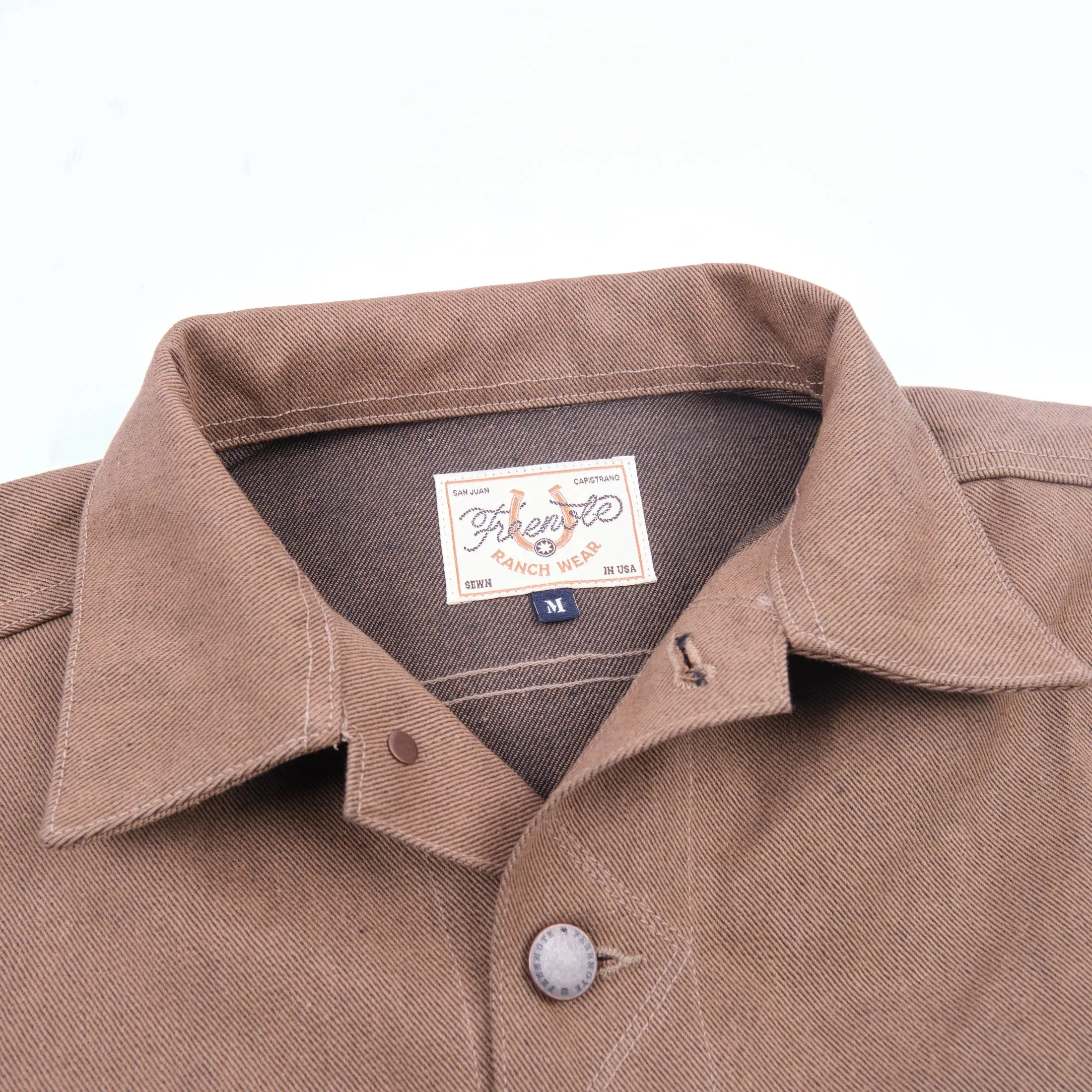 Freenote Cloth High Low Jacket - 15oz Light Brown Denim