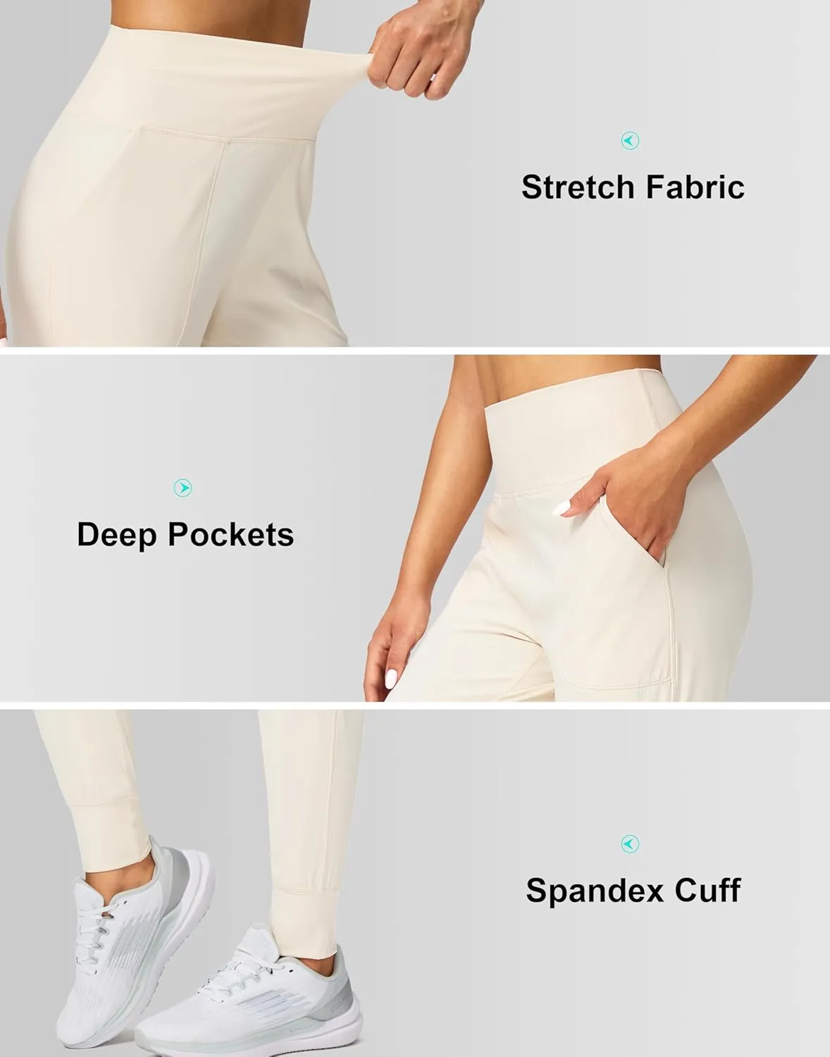 G Gradual Women's Joggers High Waisted Yoga Pants with Pockets Loose Leggings for Women Workout, Athletic, Lounge