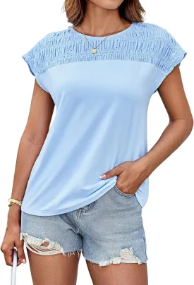 GRACE KARIN Womens Short Sleeve Tops Business Casual Shirts Loose Fit Tshirts Summer Clothes Fashion Trendy Outfit
