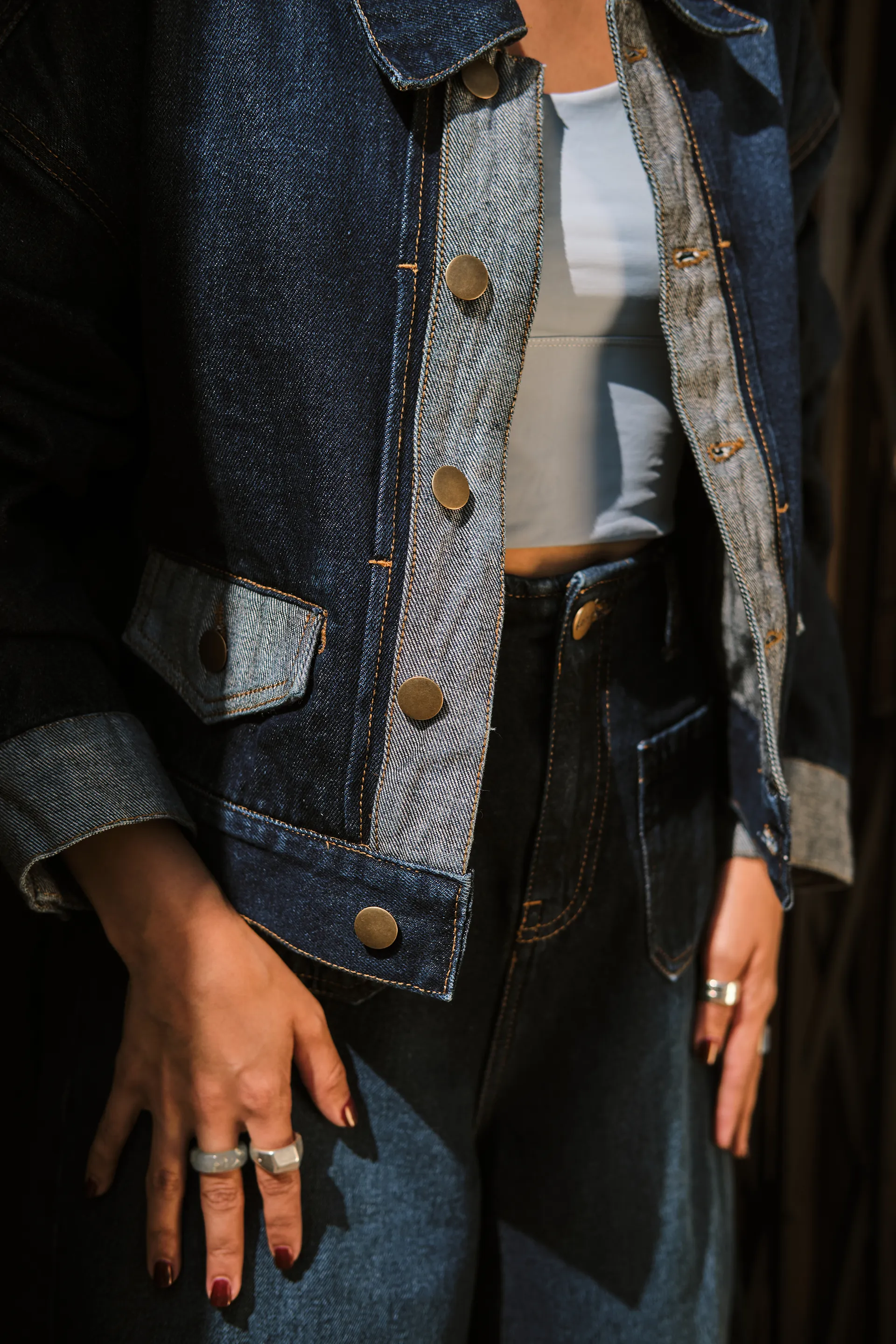 GW Dark Wash Panel Jacket