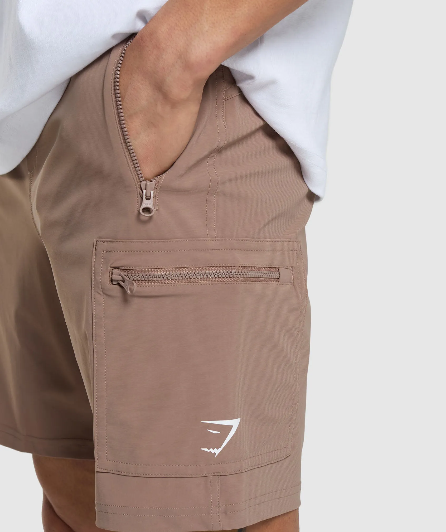 Gymshark Rest Day 6" Cargo Shorts - Mocha Mauve