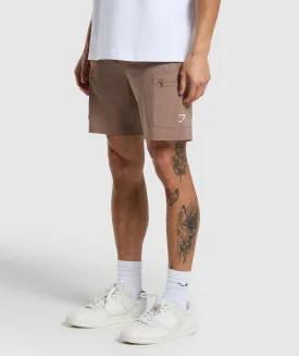 Gymshark Rest Day 6" Cargo Shorts - Mocha Mauve