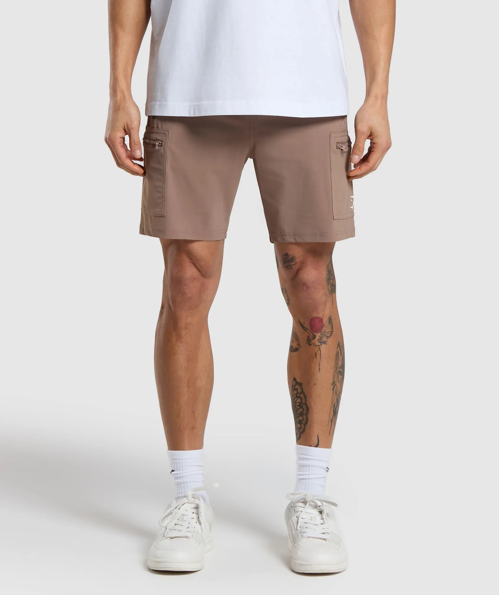 Gymshark Rest Day 6" Cargo Shorts - Mocha Mauve