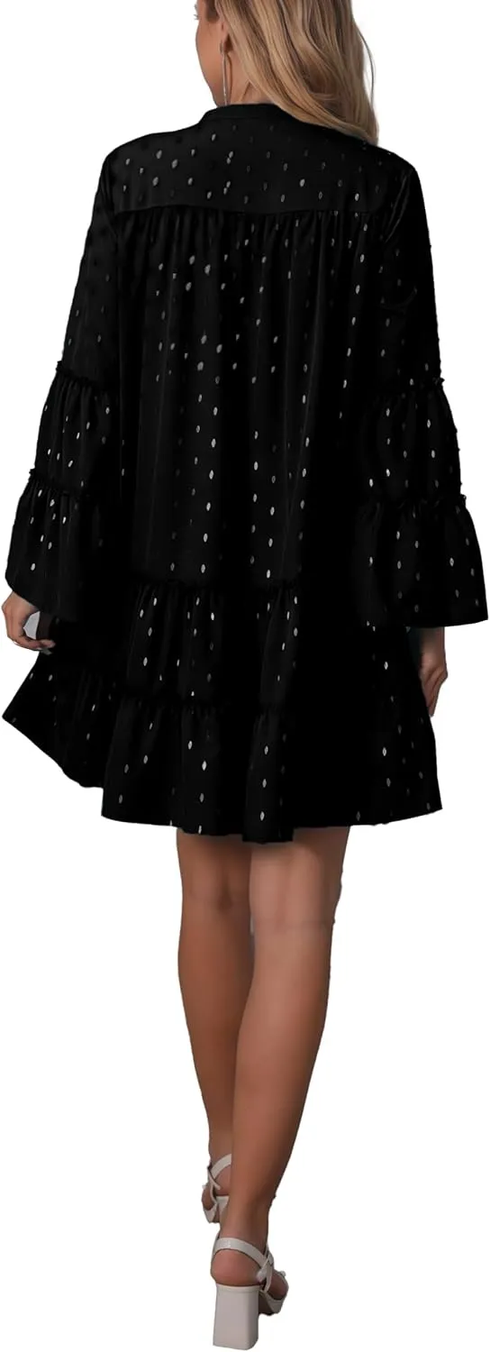 INR Midi Dress for Women Casual Floral Print Loose Flowy Cocktail Party Dresses Vacation and Office Outfit
