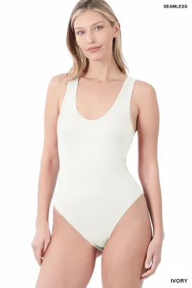 Ivory Seamless Racerback Bodysuit