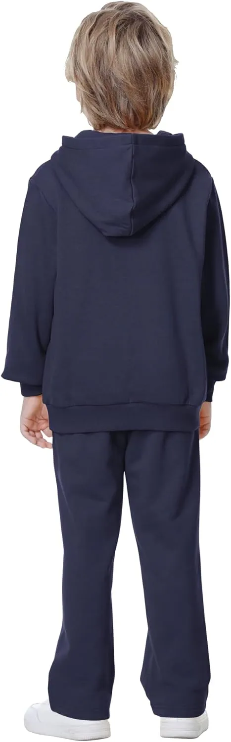 Kid Nation Kids Soft Brushed Fleece Zip-Up Hooded Sweatshirt Hoodie for Boys or Girls 4-12 Years