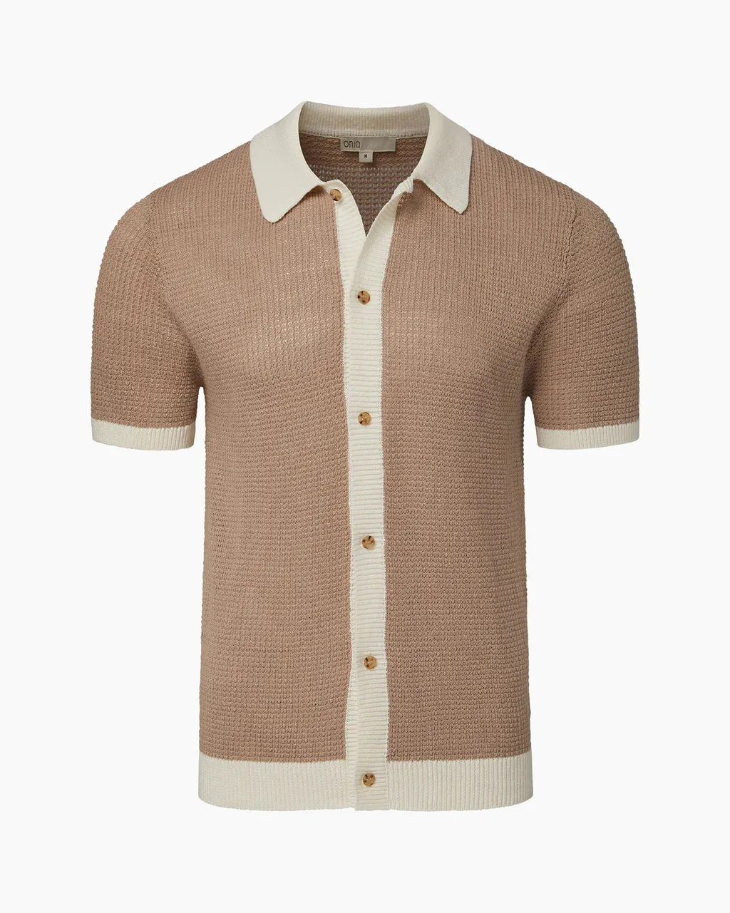 Linen Short Sleeve Button Up Sweater