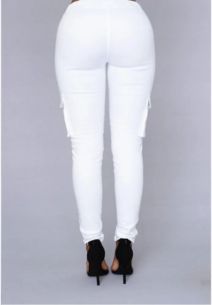 LINGMIN Women's Casaul Stretchy Pull-on Waist Skinny Solid Color Slim Leg Leggings Pants