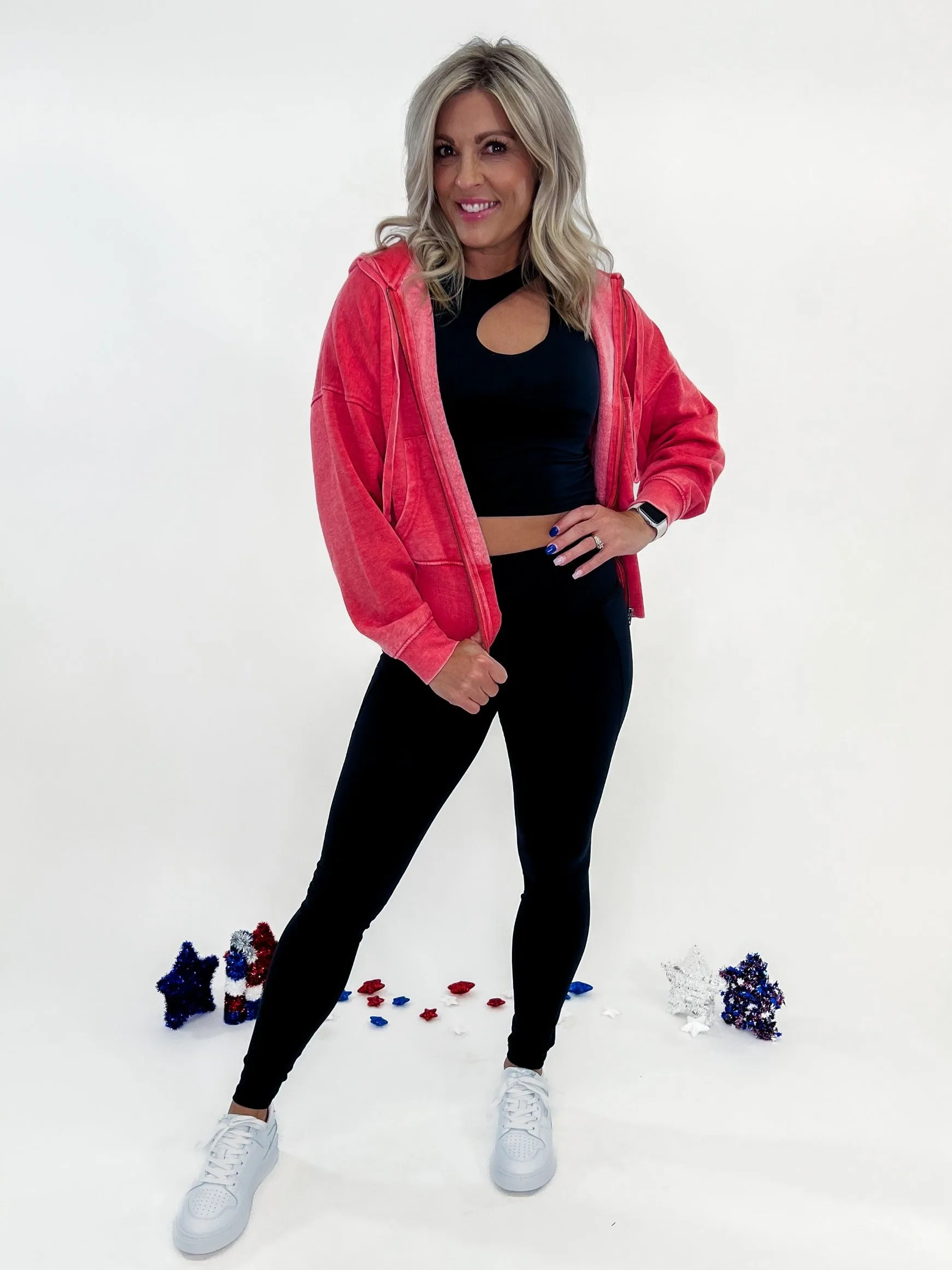 Lived In Fleece Jacket, Winter Coral