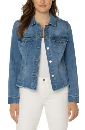 Liverpool - Classic Jean Jacket with Fray Hem
