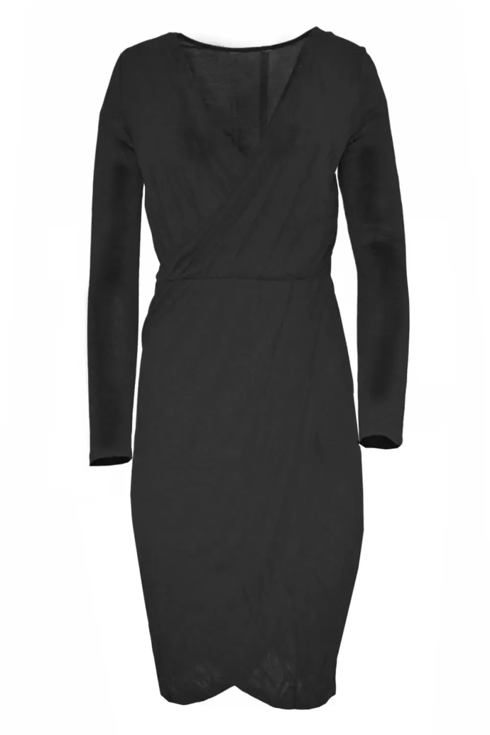 Long Sleeve Jersey Wrap Dress