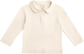 Long Sleeve Polo Shirt, 100% Organic Pima Cotton, V-Neck, Security Tracker Pocket, Baby Infant Toddler Boy Girl