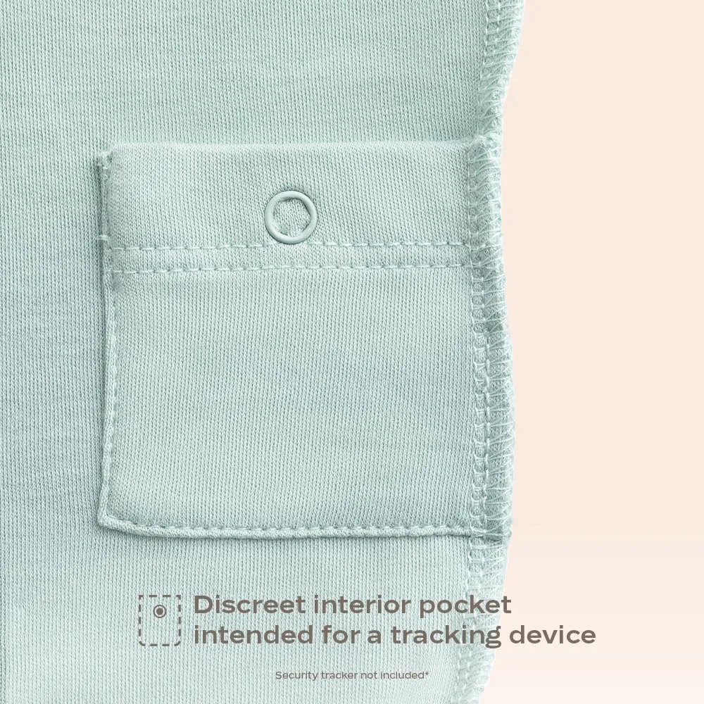 Long Sleeve Polo Shirt, 100% Organic Pima Cotton, V-Neck, Security Tracker Pocket, Baby Infant Toddler Boy Girl