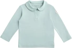 Long Sleeve Polo Shirt, 100% Organic Pima Cotton, V-Neck, Security Tracker Pocket, Baby Infant Toddler Boy Girl