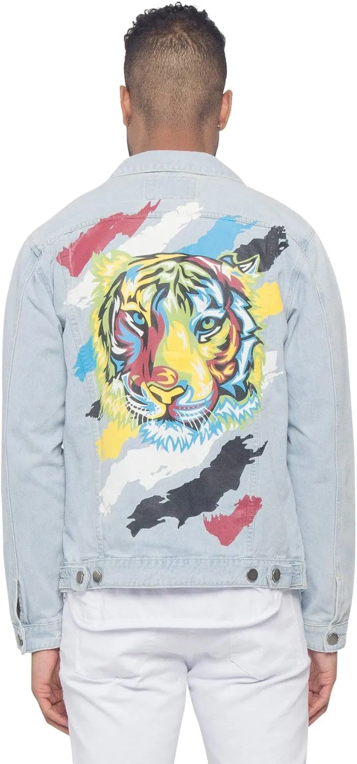 Men's Distressed Denim Jacket