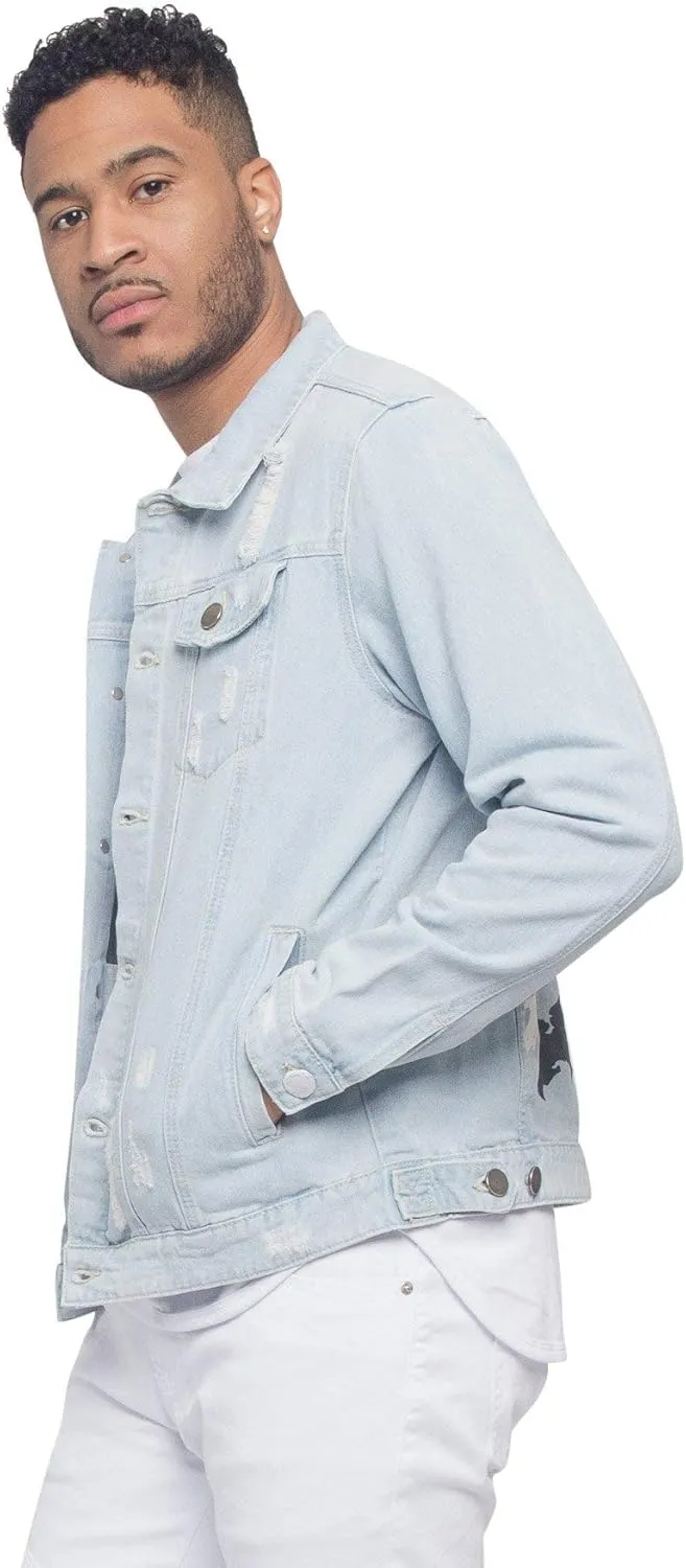Men's Distressed Denim Jacket