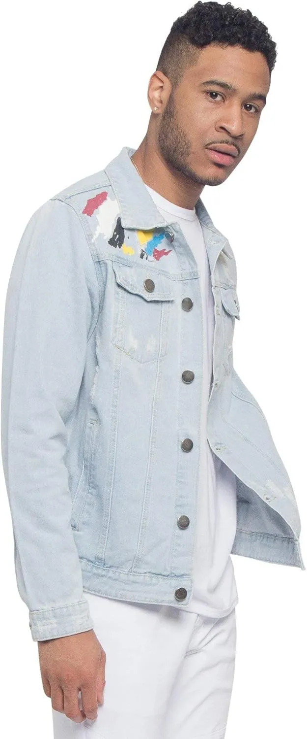 Men's Distressed Denim Jacket