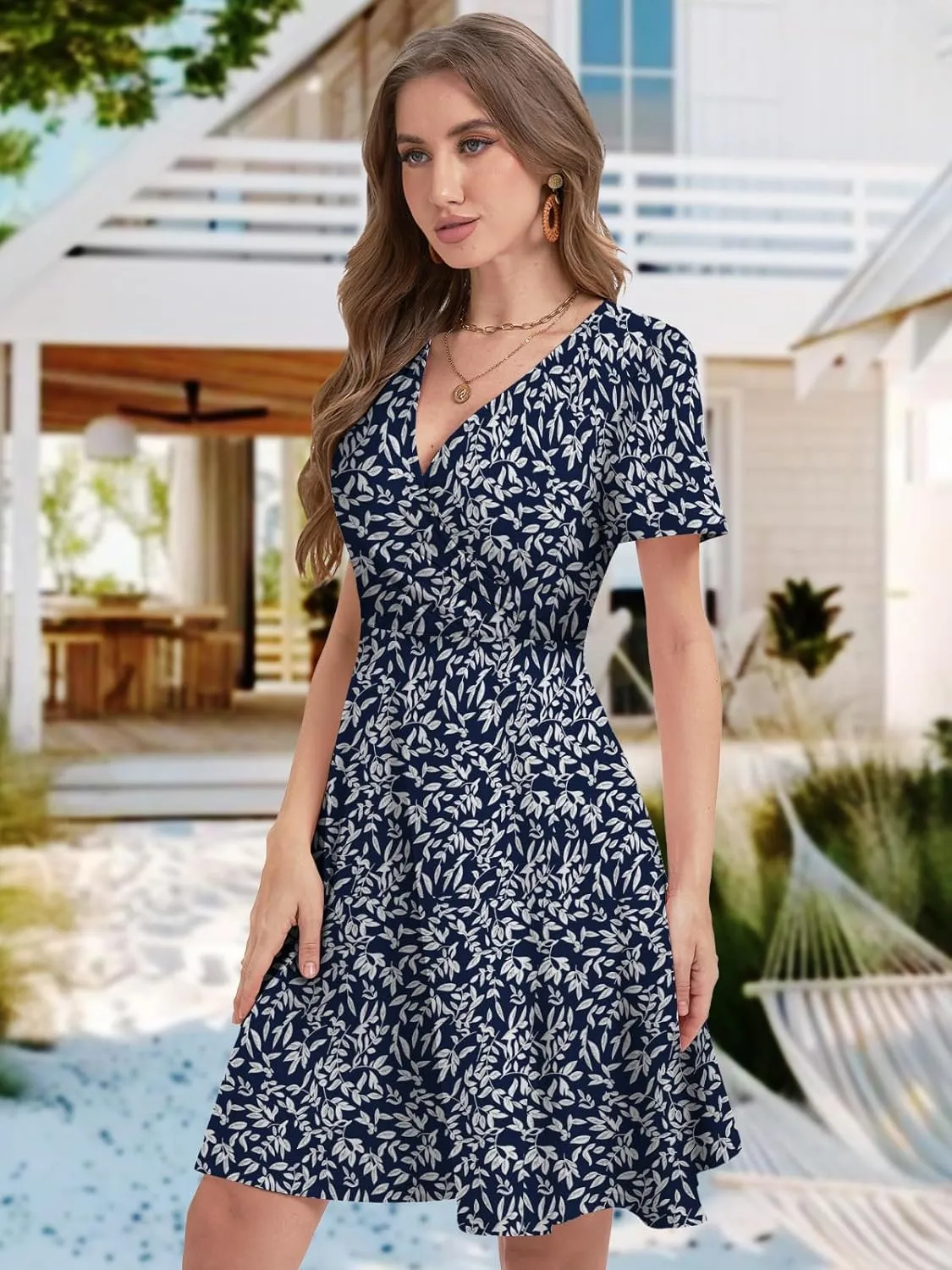 MixShe Summer Dresses for Women 2025 Floral Sundresses Elegant Classy Fashion Casual Outfit Plus Size
