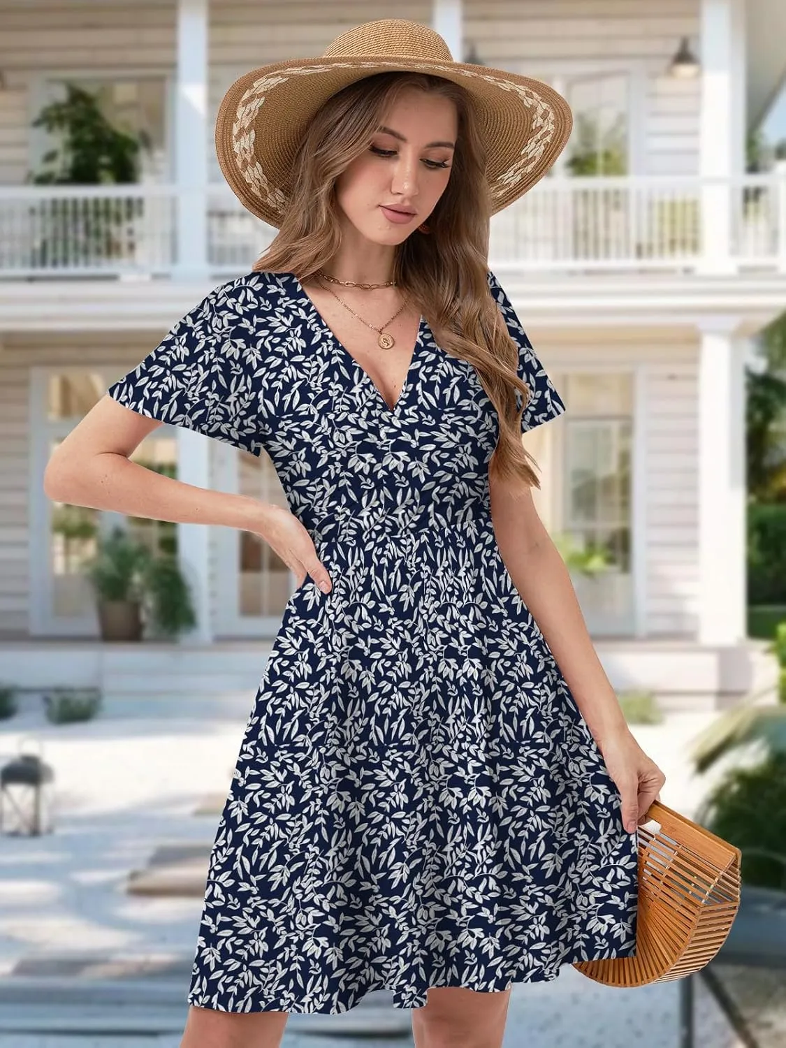 MixShe Summer Dresses for Women 2025 Floral Sundresses Elegant Classy Fashion Casual Outfit Plus Size