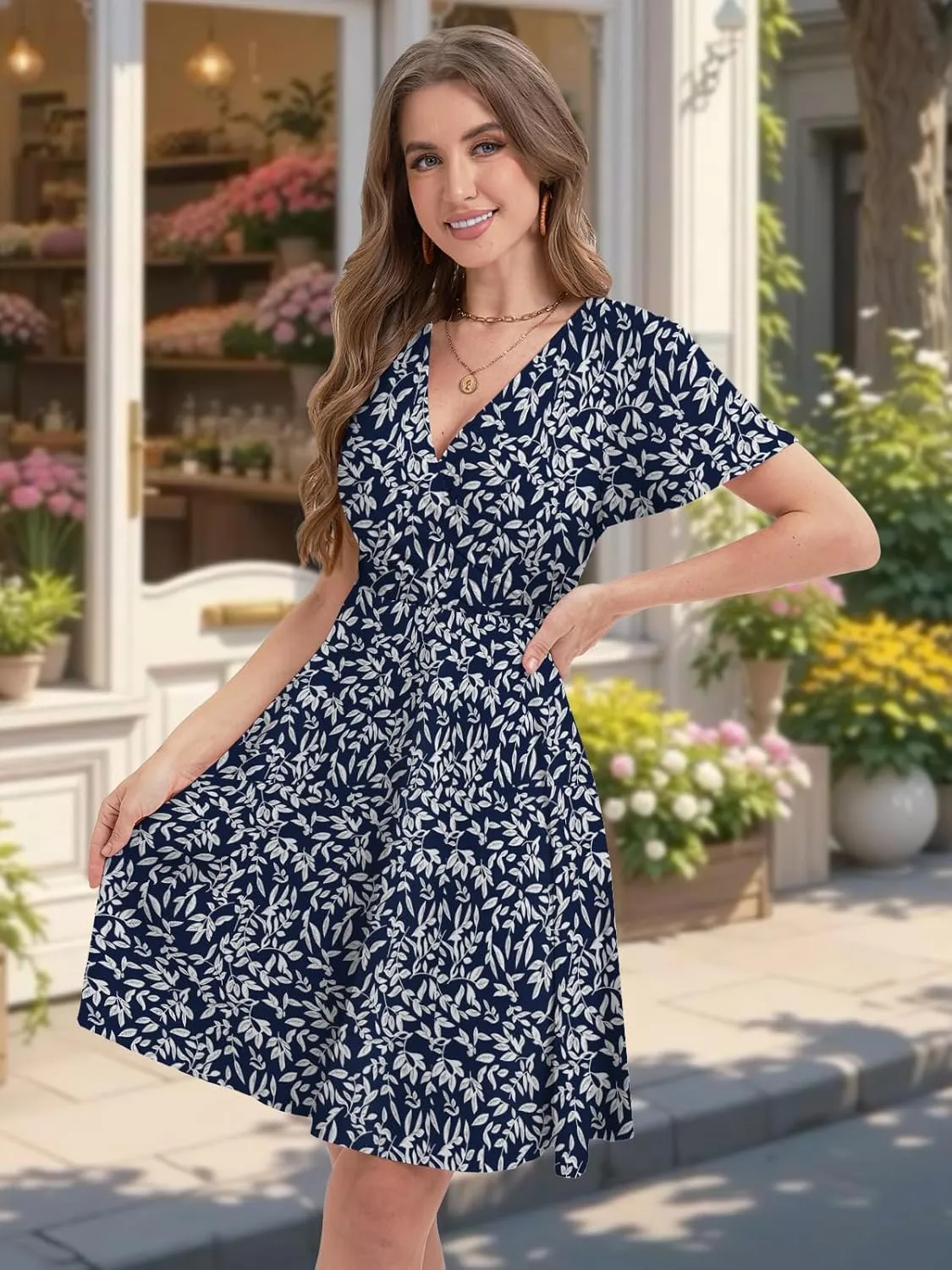 MixShe Summer Dresses for Women 2025 Floral Sundresses Elegant Classy Fashion Casual Outfit Plus Size