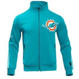 NFL MIAMI DOLPHINS CLASSIC MEN'S DK TRACK JACKET (TEAL)