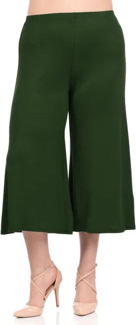 Pastel by Vivienne Women's Lounge Wide Leg Crop Culottes Plus Size