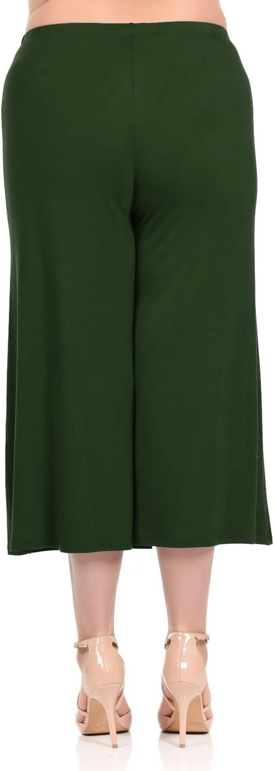 Pastel by Vivienne Women's Lounge Wide Leg Crop Culottes Plus Size
