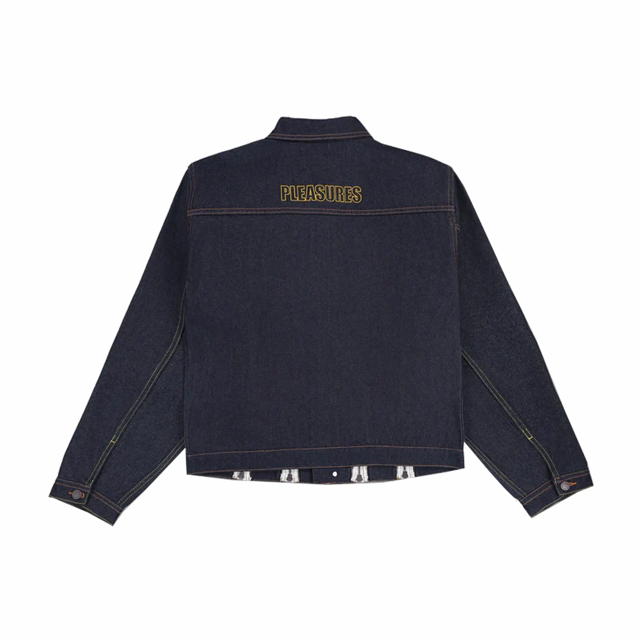 Pleasures Mileage Denim Trucker Jacket (Raw Indigo)